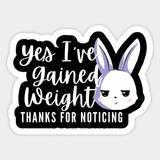 Cute Chubby Sarcastic Bunny Sticker